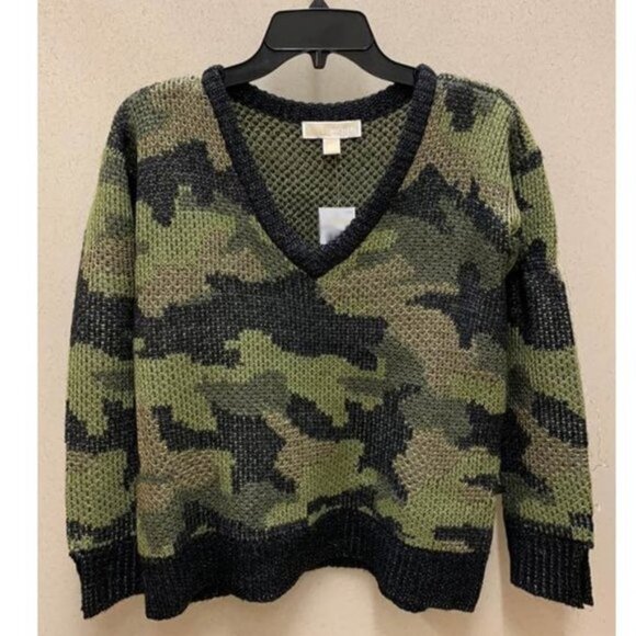 Michael Michael Kors Camouflage Gold Sweater - Picture 1 of 6